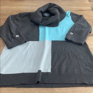 JM Collection cowl neck sweater